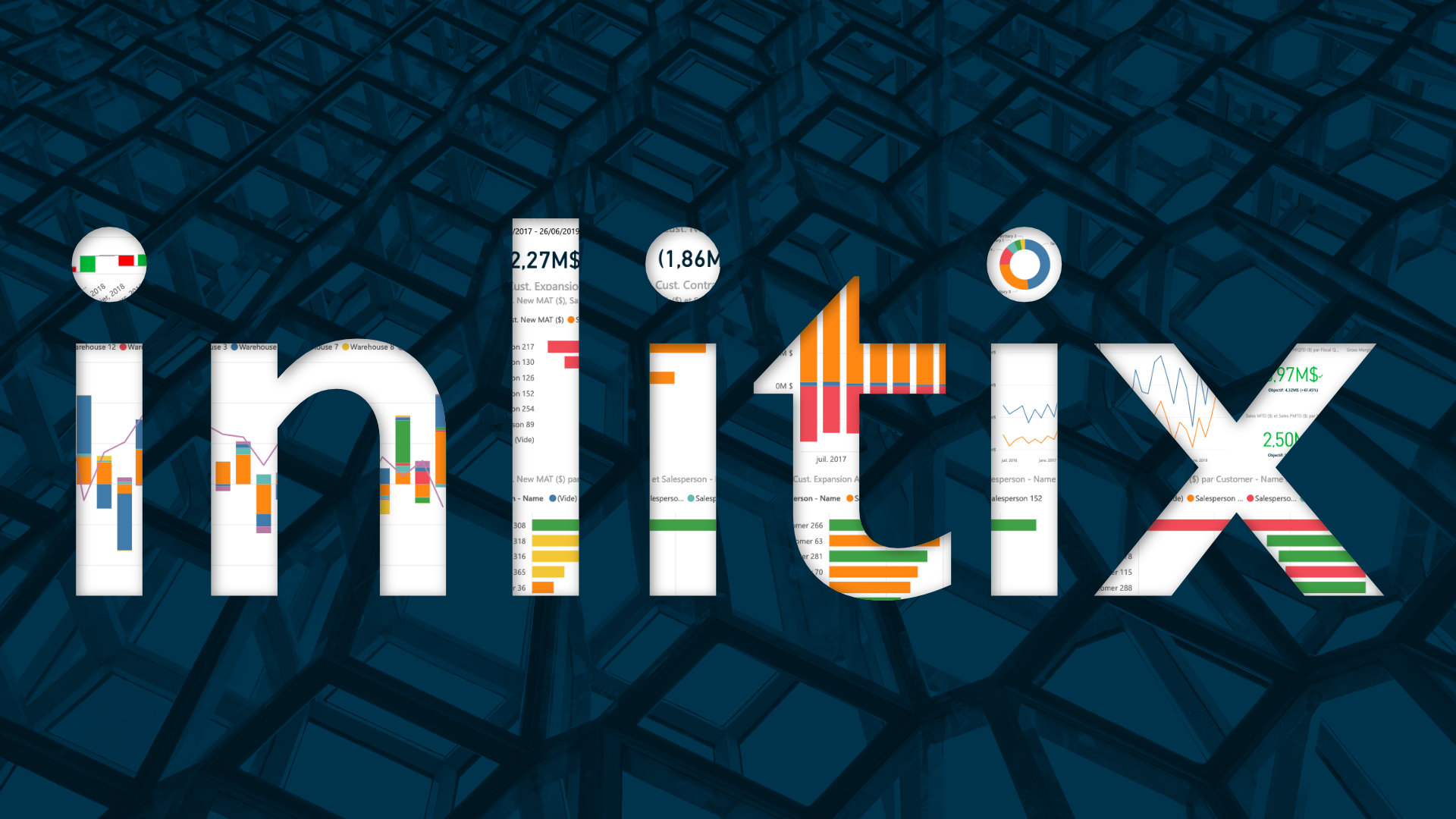 Tableaux de bord Inlitix transformant les données ERP en indicateurs et graphiques